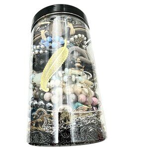 Mystery Jewelry Jar #1885 Wearable Quality Pieces 2lbs Necklace Bracelet Earring
